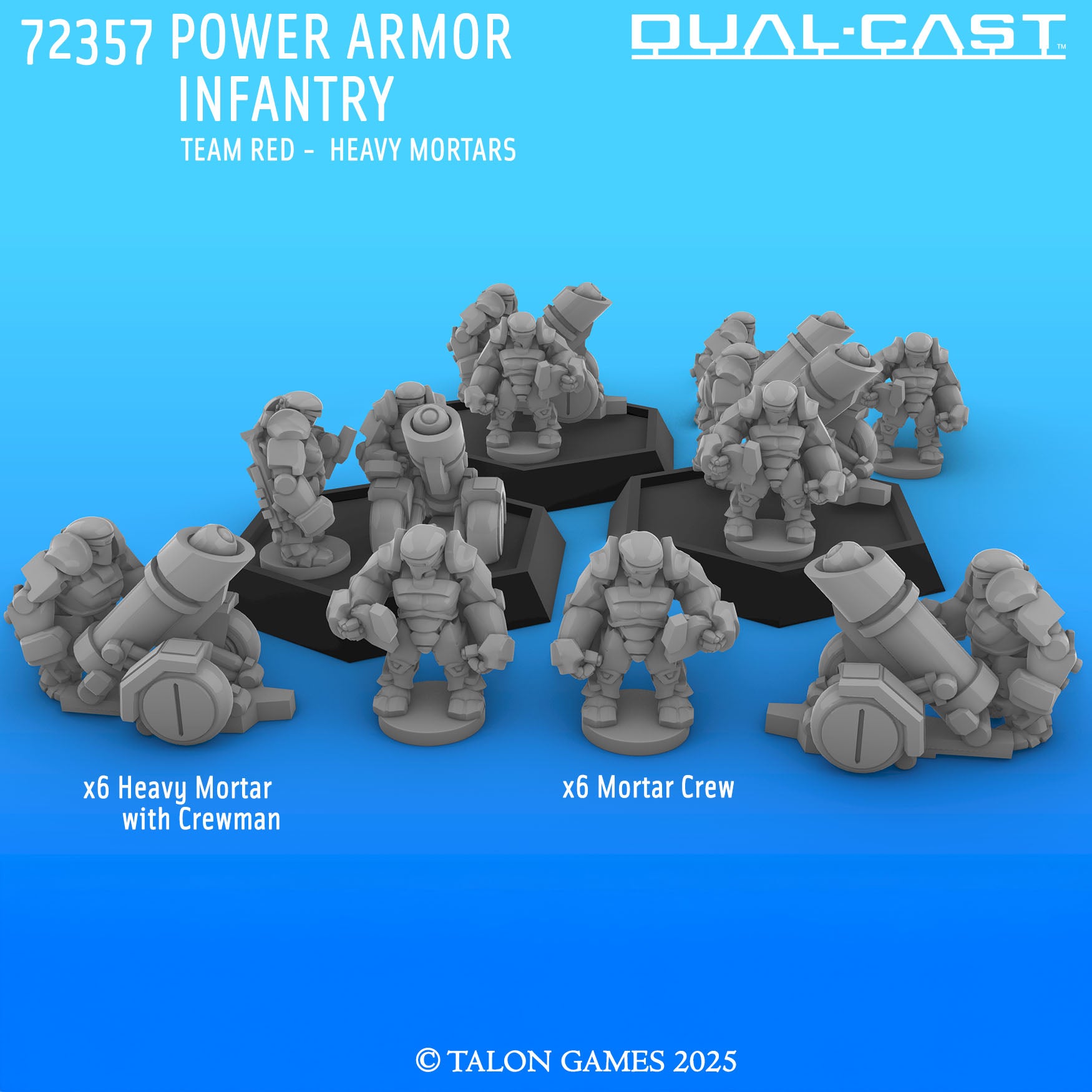 72357 POWER ARMOR INFANTRY w/HEAVY MORTARS - TEAM RED