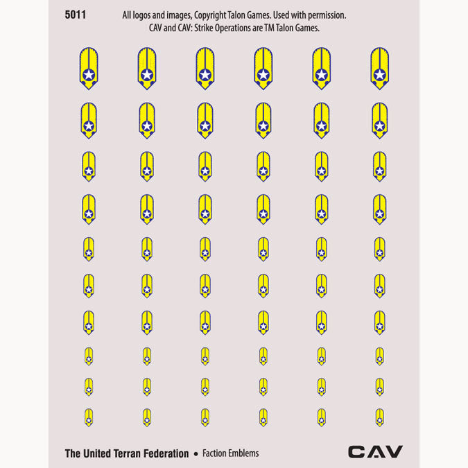 5011 THE UNITED TERRAN FEDERATION EMBLEMS
