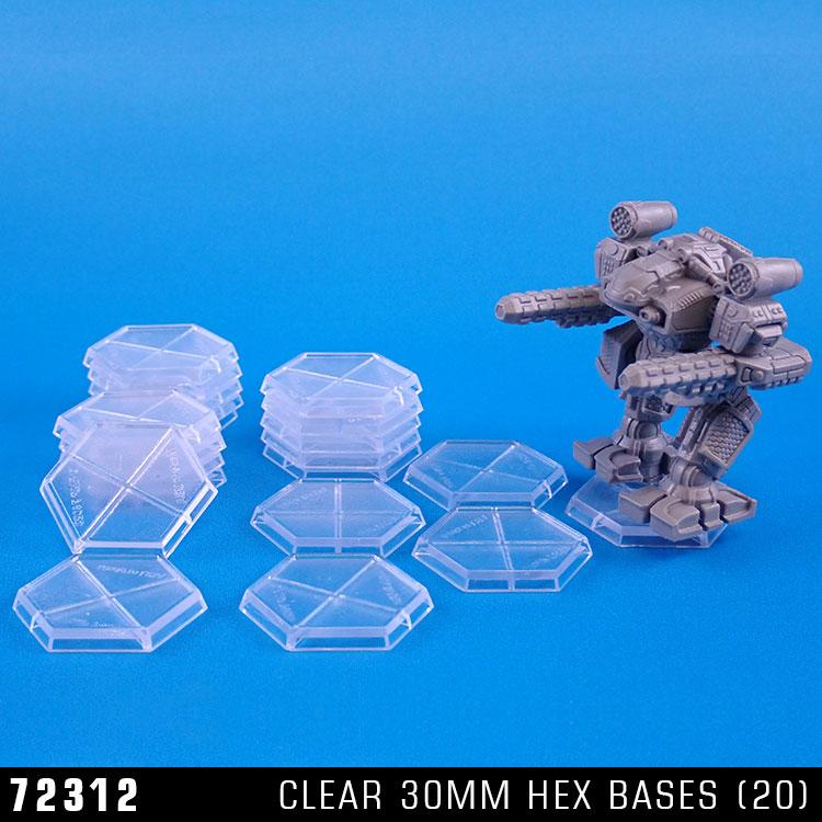 72312 CLEAR HEX BASES